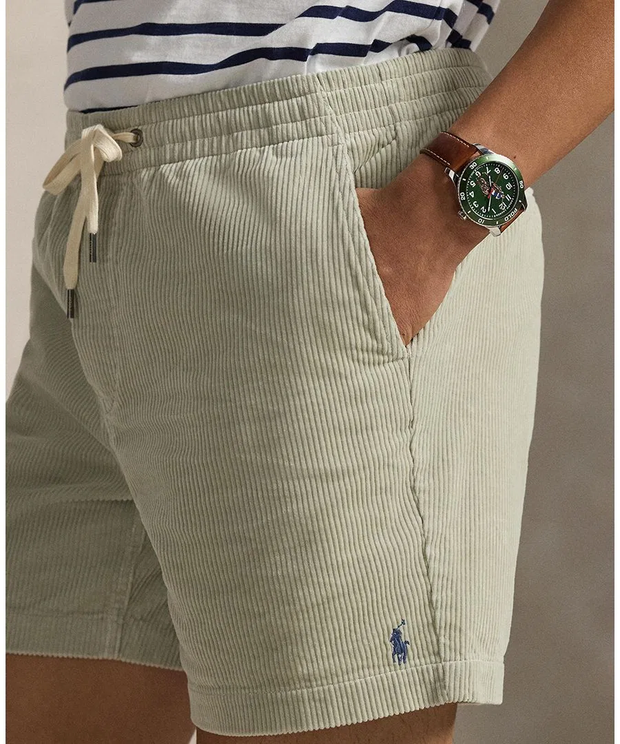 Мужские вельветовые шорты Prepster Polo Ralph Lauren, зеленый — фото 3