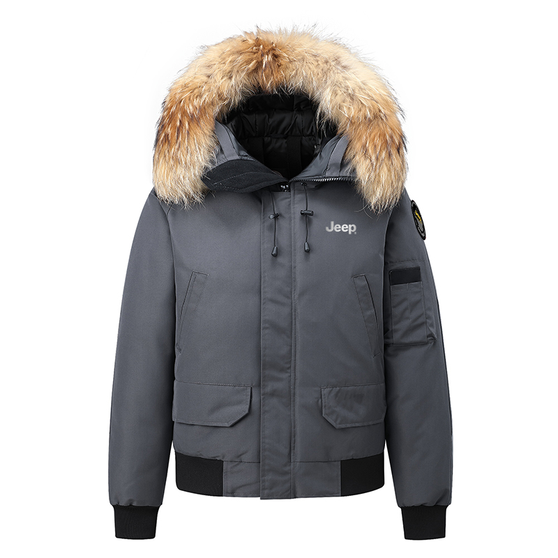 

Пуховик Unisex Hooded Thickened Parka Jeep, серый