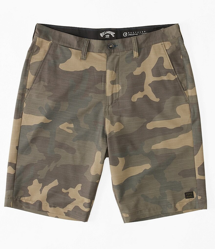

Billabong Crossfire Slub с камуфляжным принтом и текстурой 21 Шорты с внешним швом, зеленый