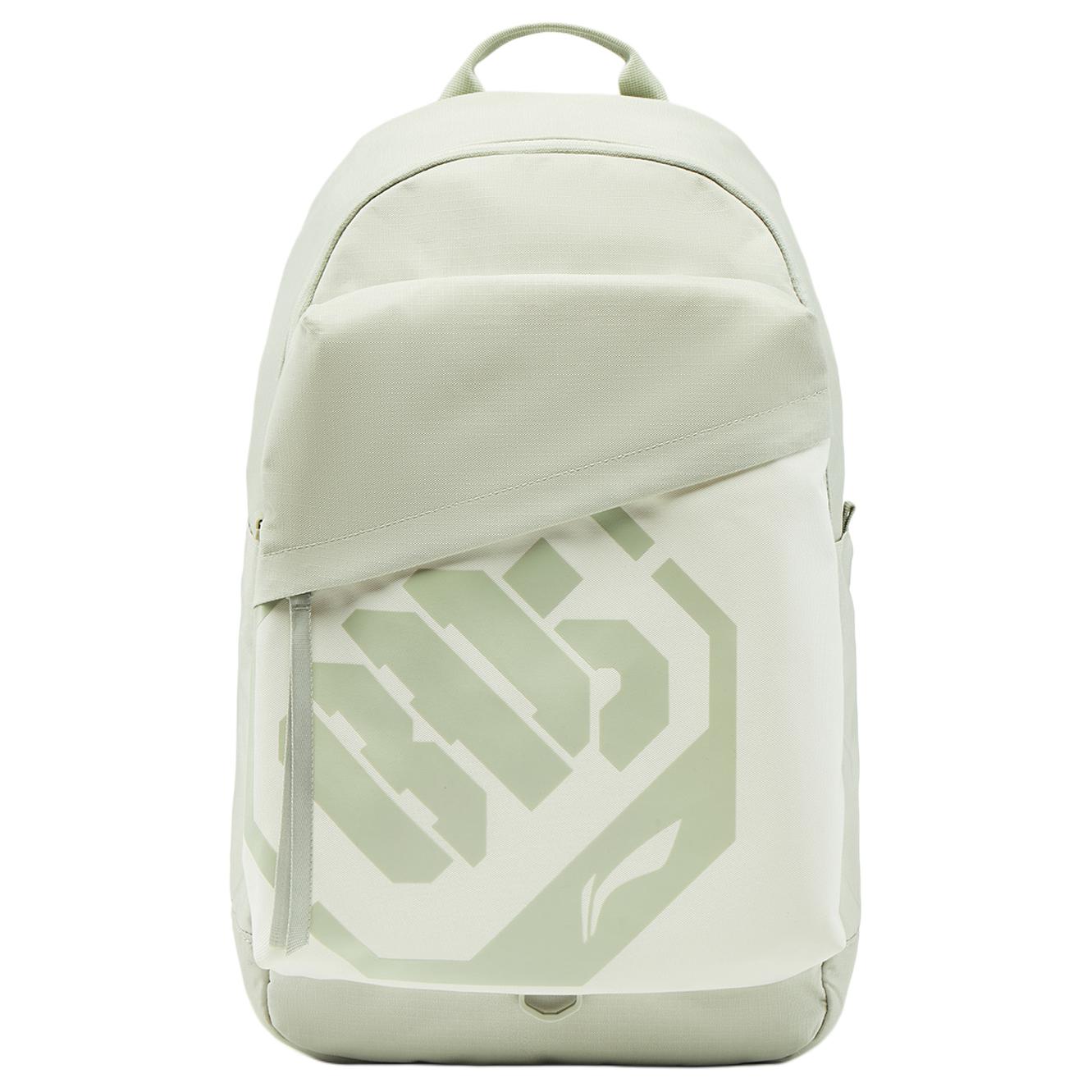 

LINING Студенческий рюкзак из полиэстера унисекс бело-зелено-кремовый, White & Green & Ivory