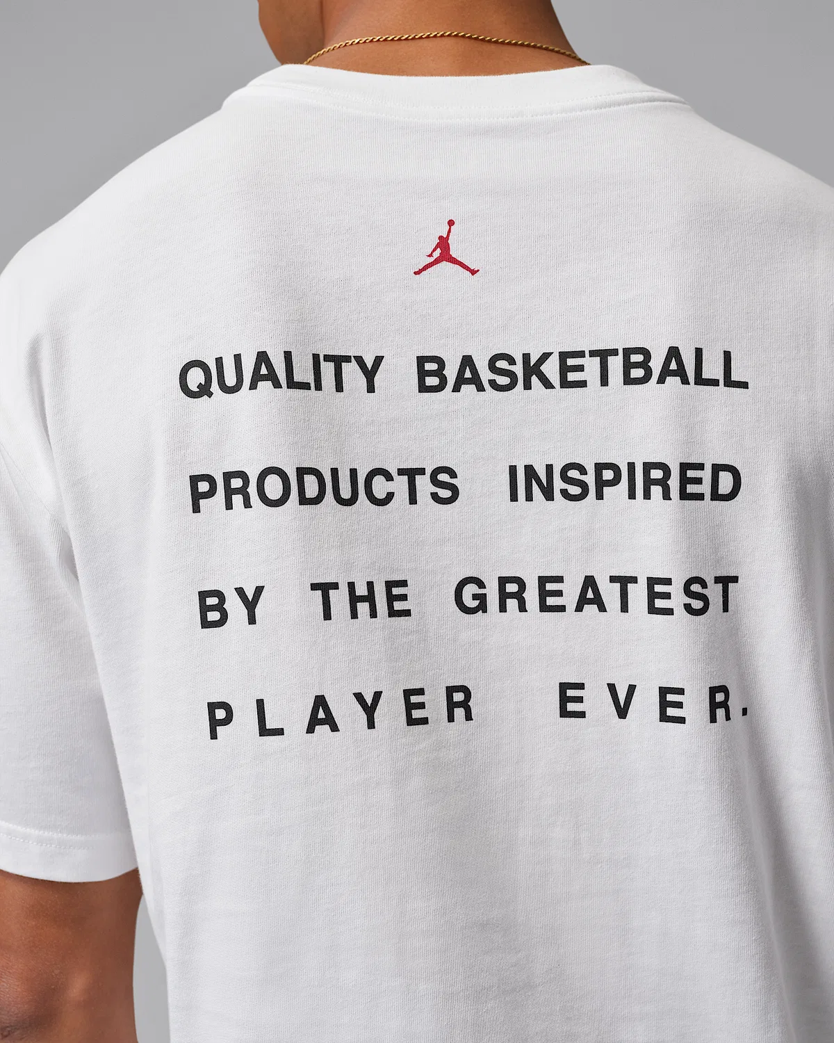 Мужская футболка Jordan Flight с принтом Script, White/Gym Red — фото 4