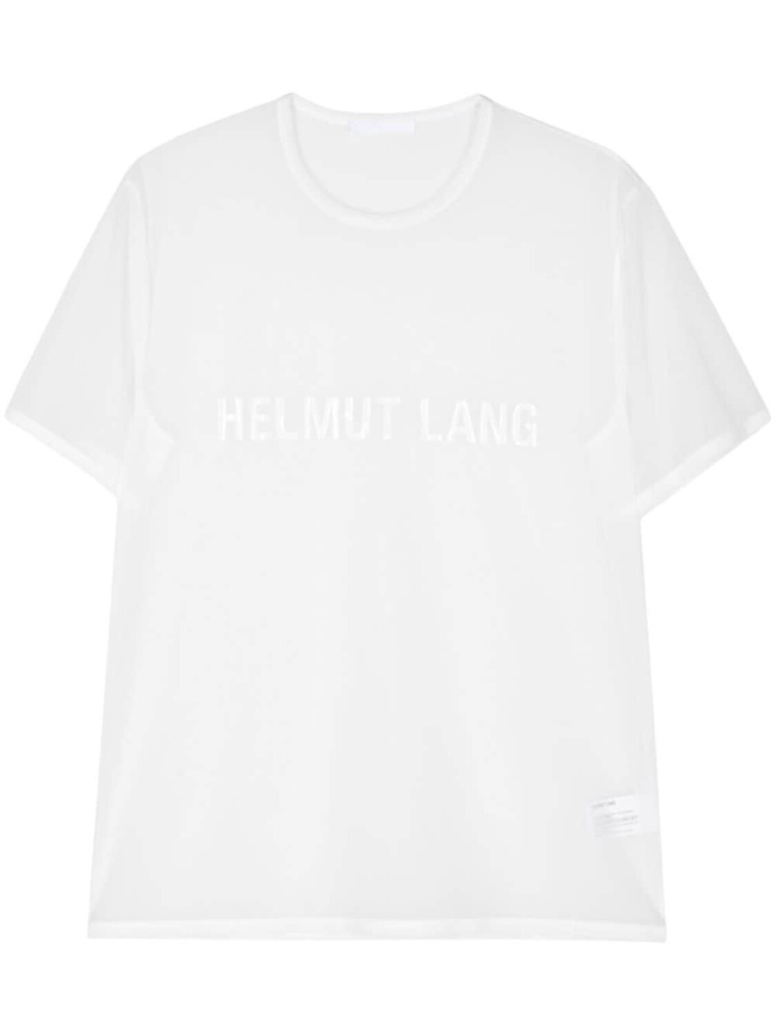 

Helmut Lang полупрозрачная футболка с логотипом, белый