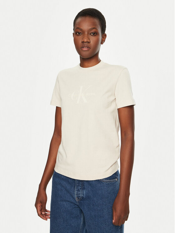 

Футболка стандартного кроя Calvin Klein Jeans, бежевый