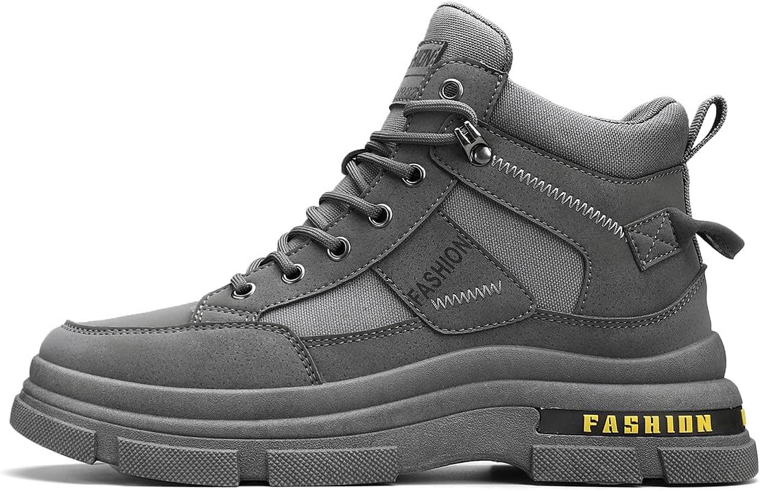 

Мужские высокие кроссовки MAUGELY для прогулок, дышащие, противоскользящие, мягкие, для активного отдыха и походов, серый