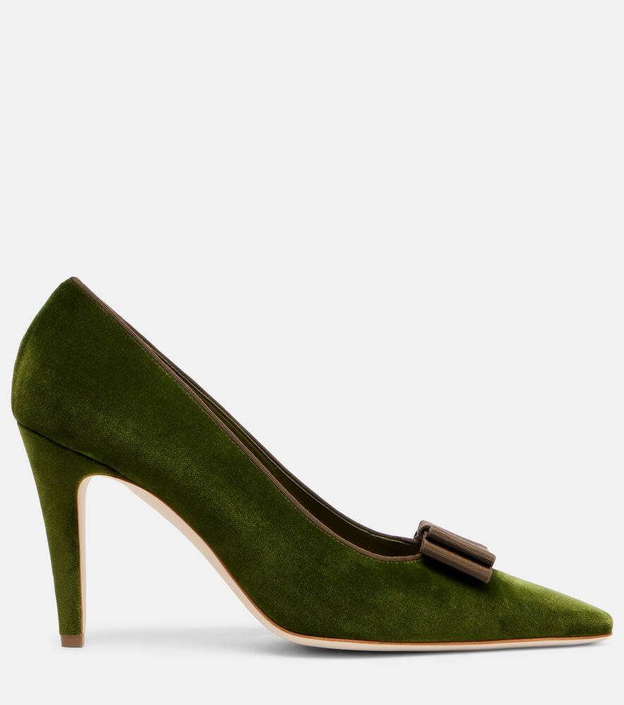 Туфли-лодочки из бархата с бантом readorhi Manolo Blahnik, Mgrn 3172 — фото 4