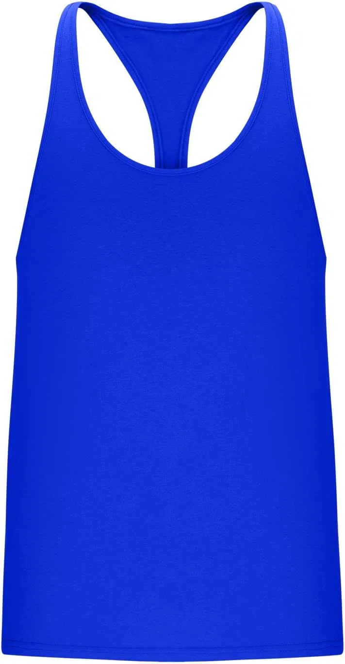 Мужской топ для тренировок, безрукавка, Quick Dry Cotton, синий — фото 3