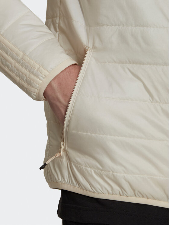 Пуховик regular fit Padded Hooded Puffer Jacket HL9213 Adidas, бежевый — фото 4