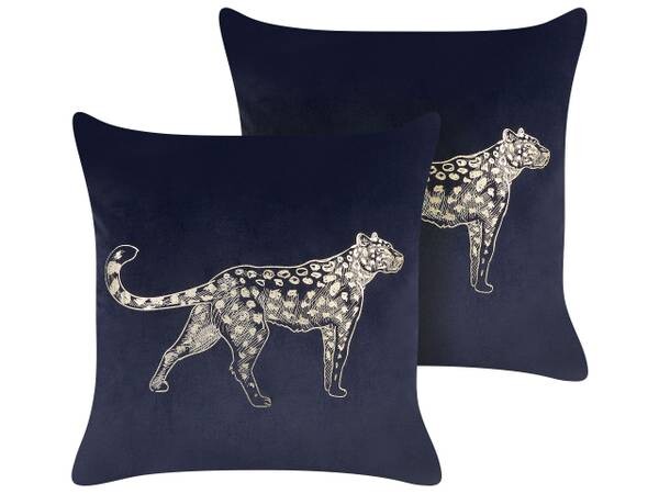 

Подушка Beliani 2 шт MARULA, 45x45x45 см, черный/золотой
