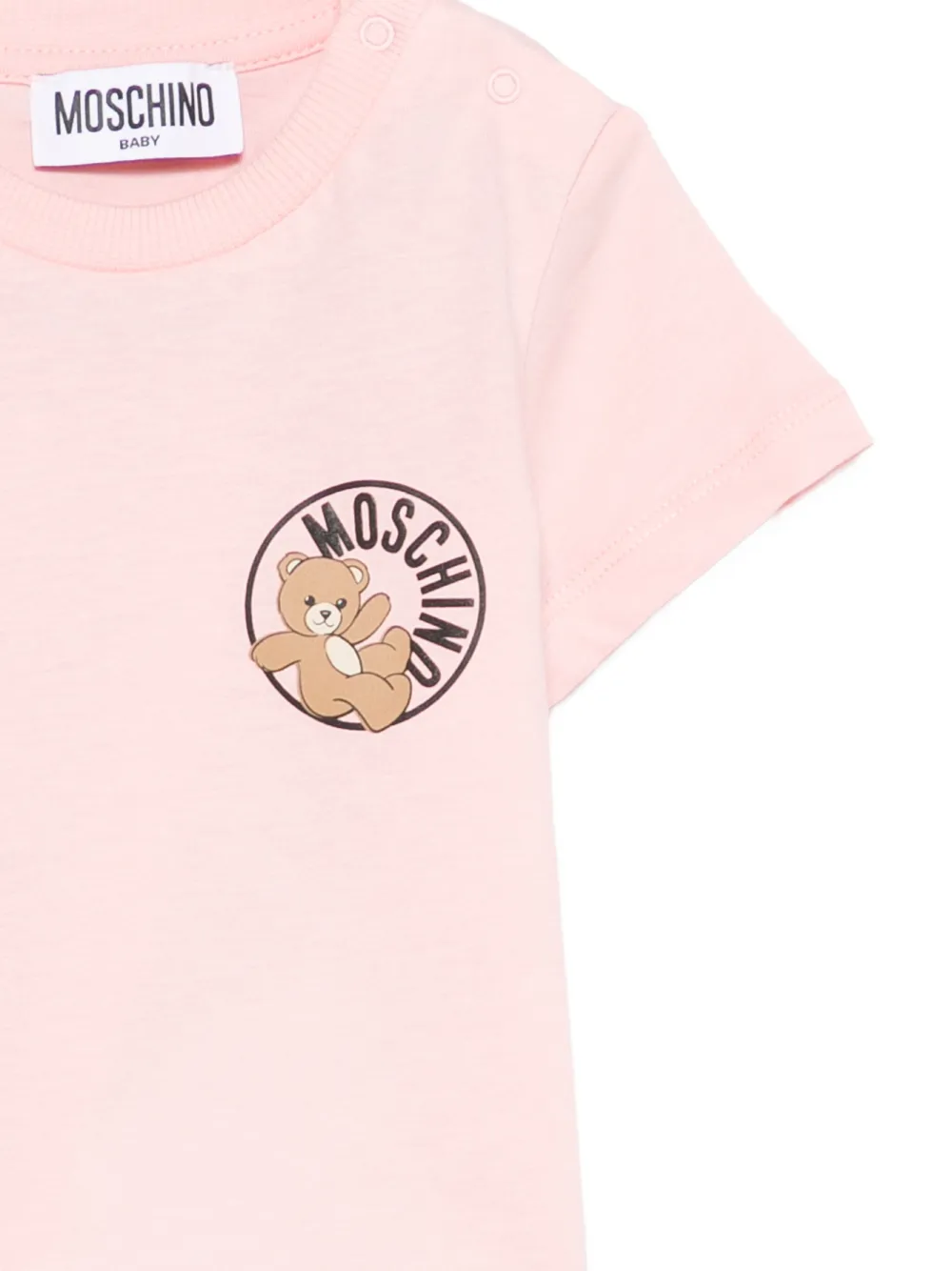 Футболка Moschino Kids, розовый — фото 3