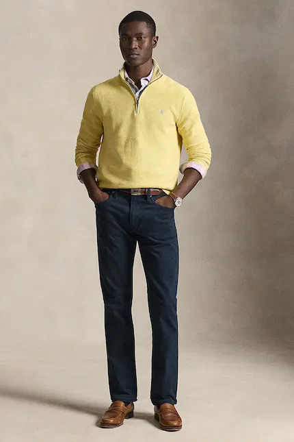 Свитер из хлопка Ls Hz Long Sleeve Polo Ralph Lauren, желтый — фото 3