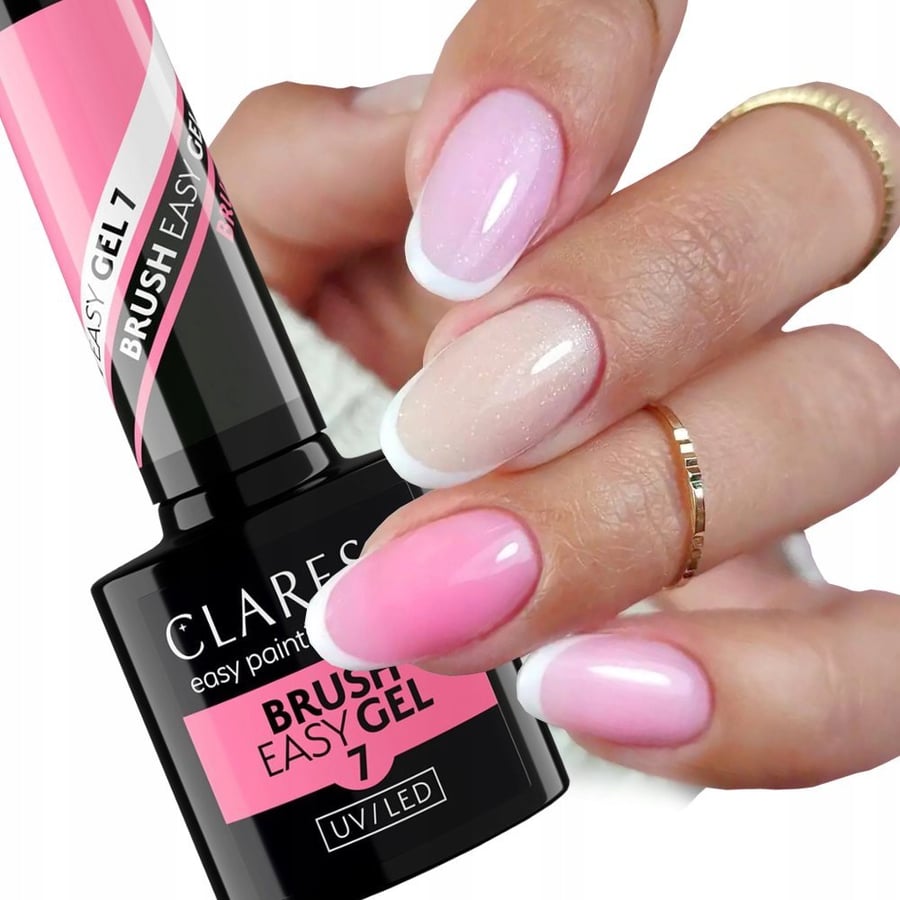 

Гель-лак Claresa Brush Easy Gel во флаконе с кисточкой 7 Темно-розовый Puderek