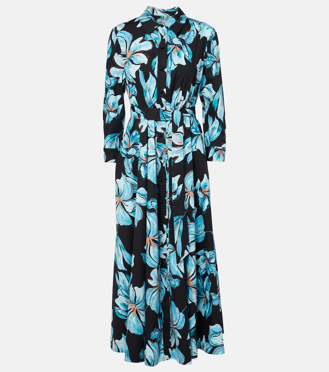 

Платье макси из хлопка с цветочным принтом Blaine Diane von Furstenberg, Opera Floral Black Lg