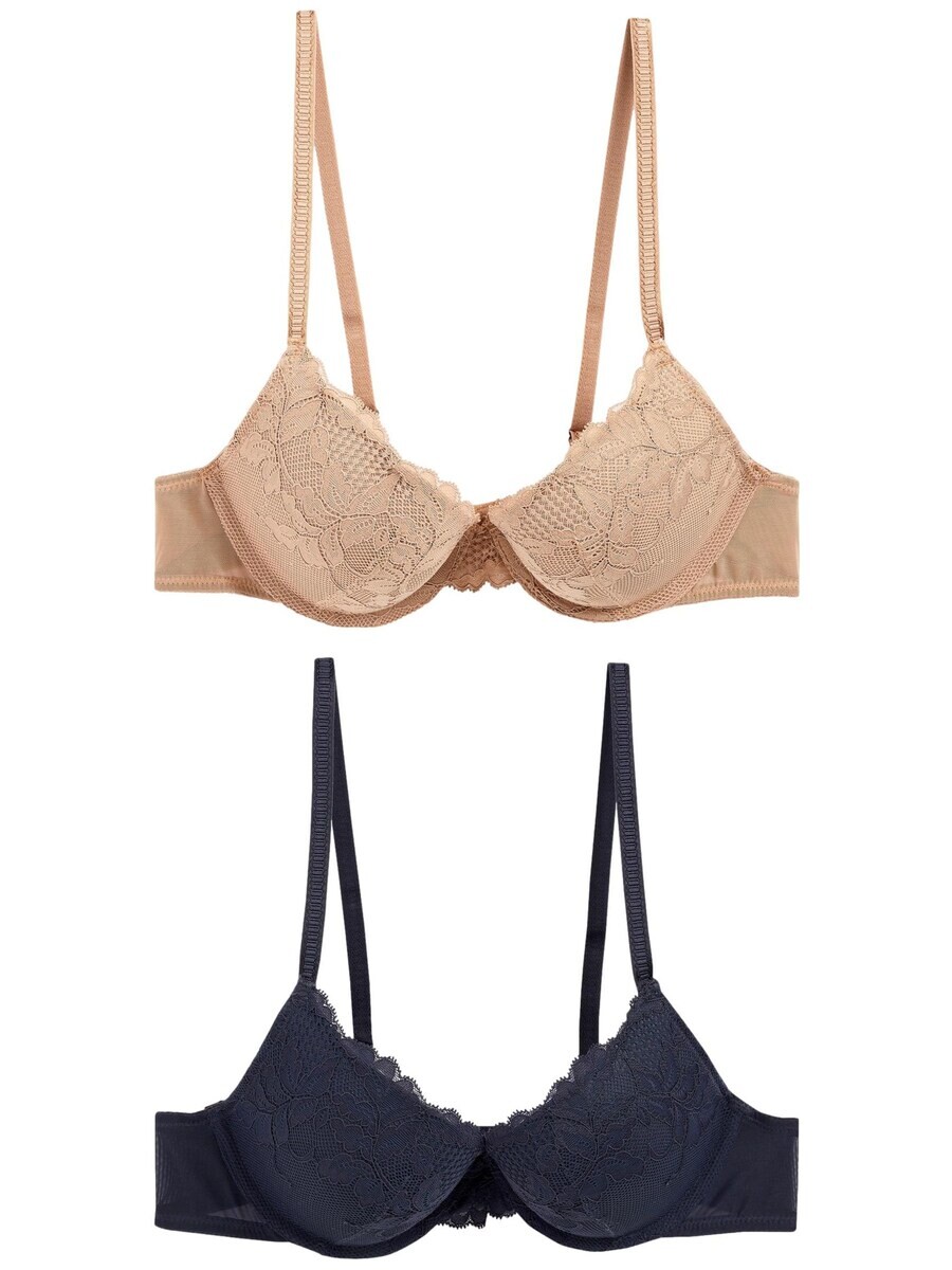 

Бюстгальтер на косточках Next Push-up Bra, цвет beige/navy