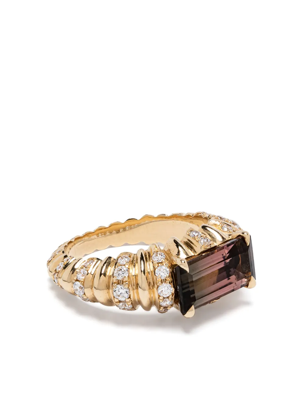 

Серьги One of a Kind Fluted Crescent из желтого золота Lizzie Mandler Fine Jewelry, золотой