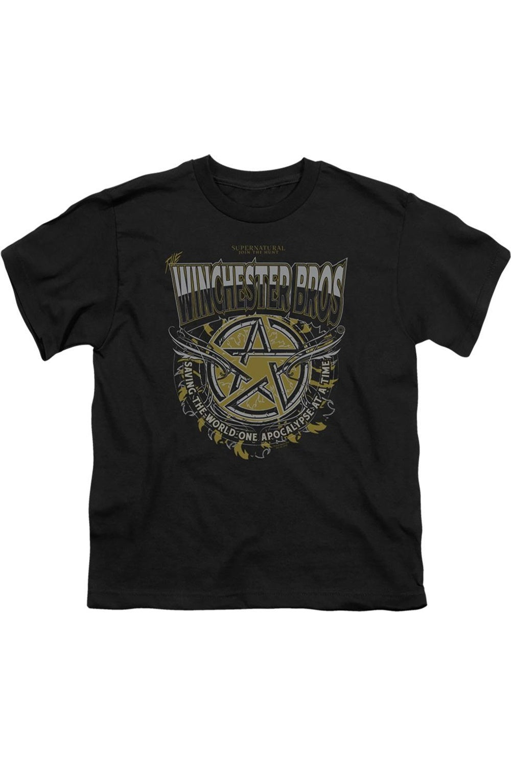 

Футболка с коротким рукавом для подростков Supernatural Winchester Bros Gildan, черный