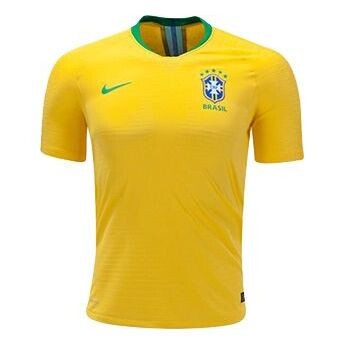 

Футболка 2018 2019 brazil home steam match мужские Nike, желтый