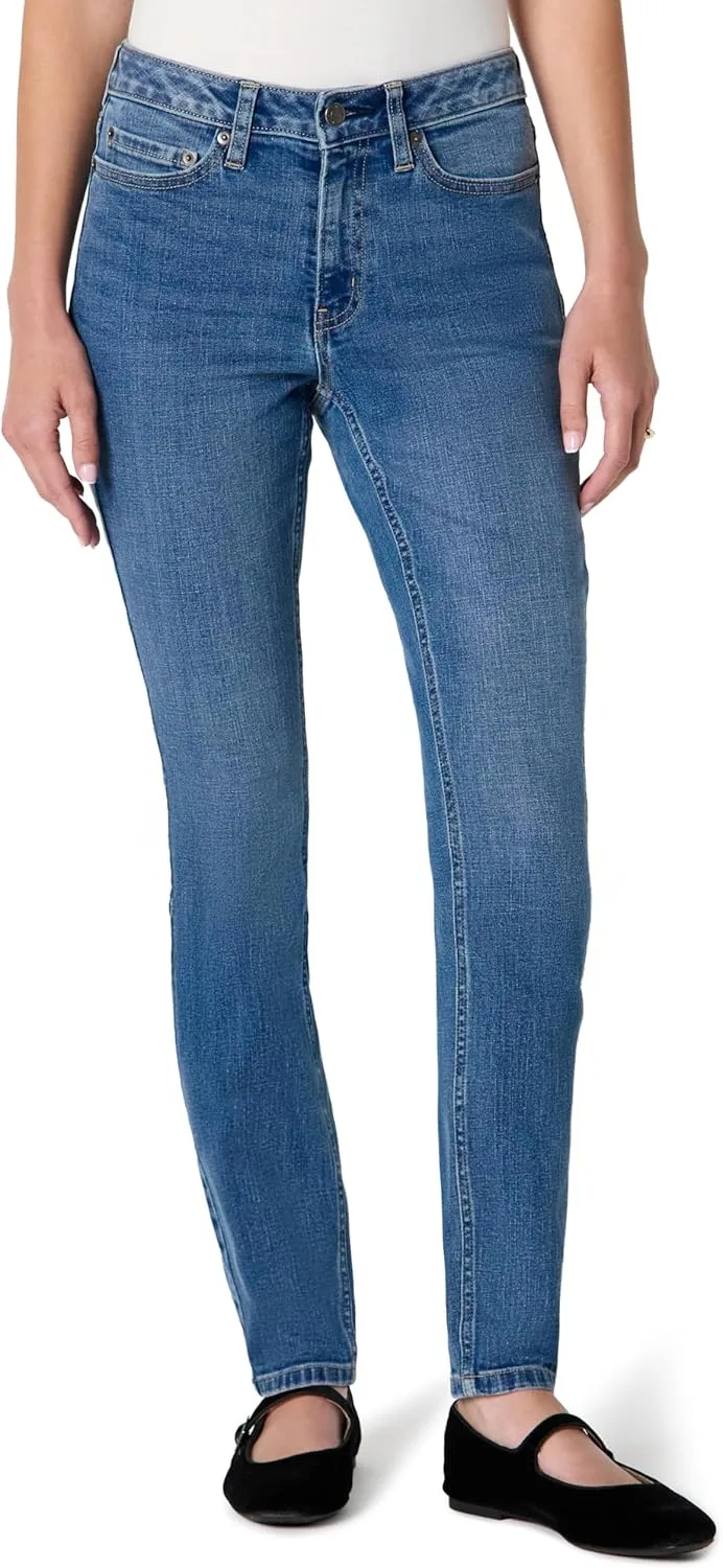 

Amazon Essentials Женские джинсы скинни Mid-Rise с высокой эластичностью