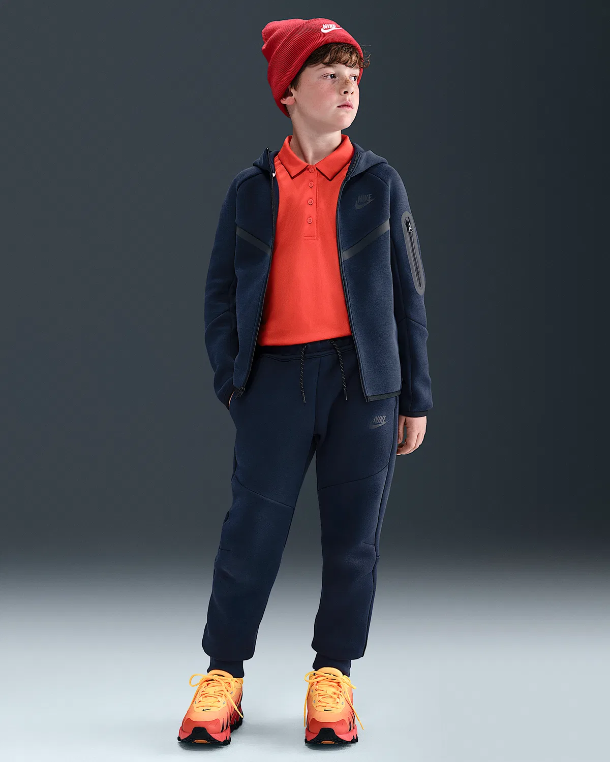 Джоггеры Nike Sportswear Tech Fleece для старших детей, Obsidian/Black/Black