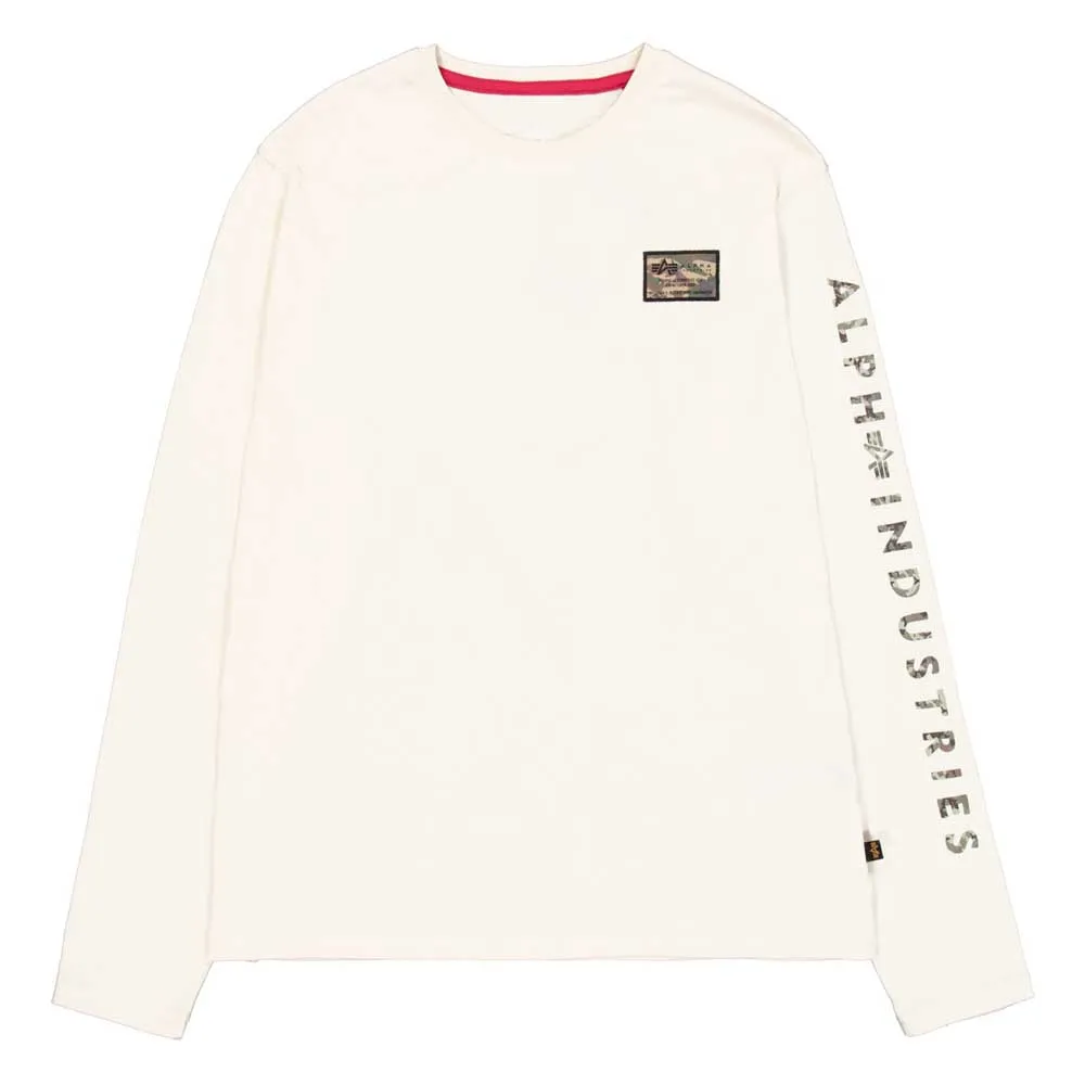 

Футболка с длинным рукавом Alpha Industries Camo, белый