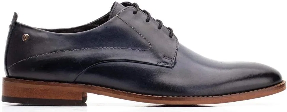 Мужские рубашки-дерби Base London Script Washed Derby, Navy — фото 2