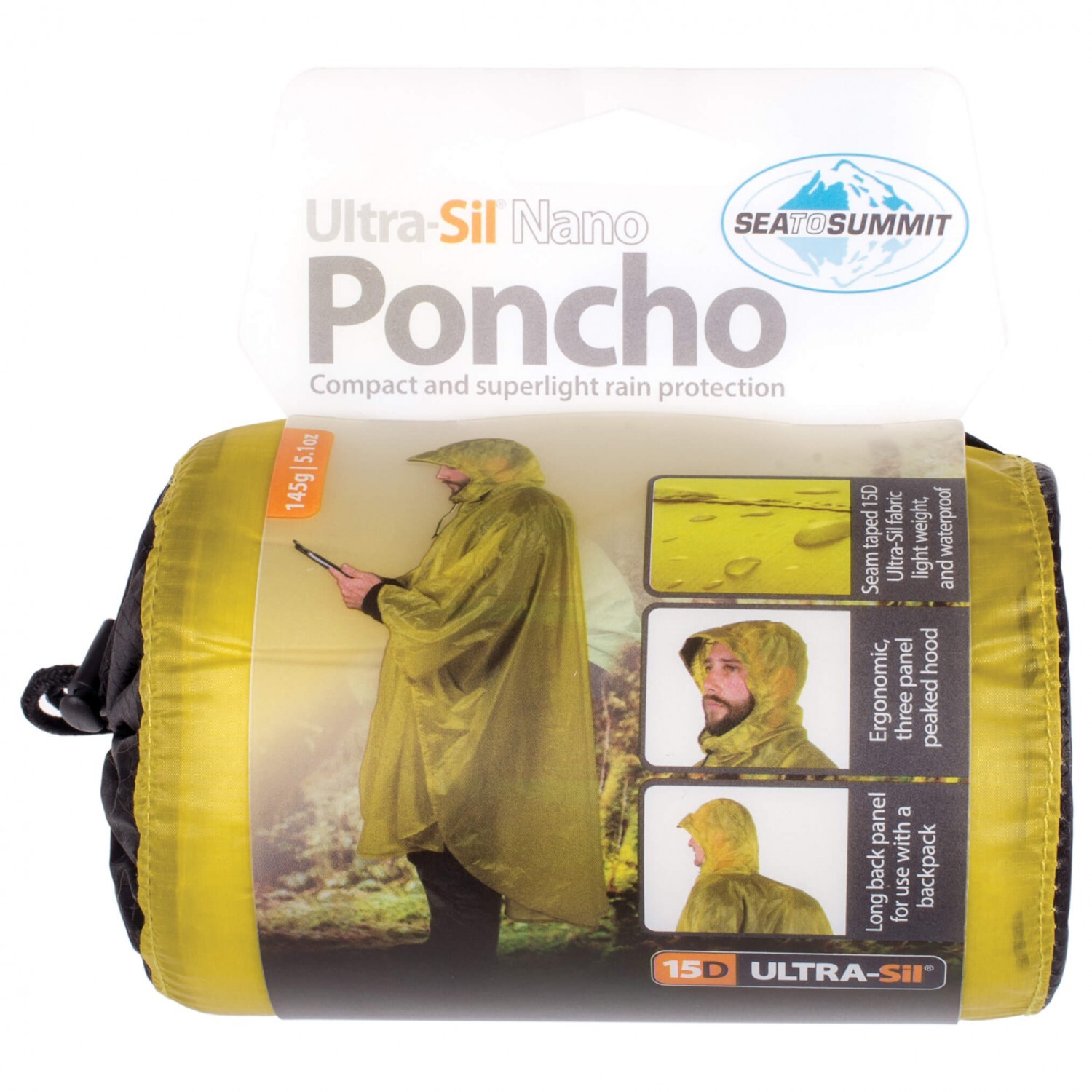 

Дождевик Sea To Summit Poncho 15D, цвет Lime