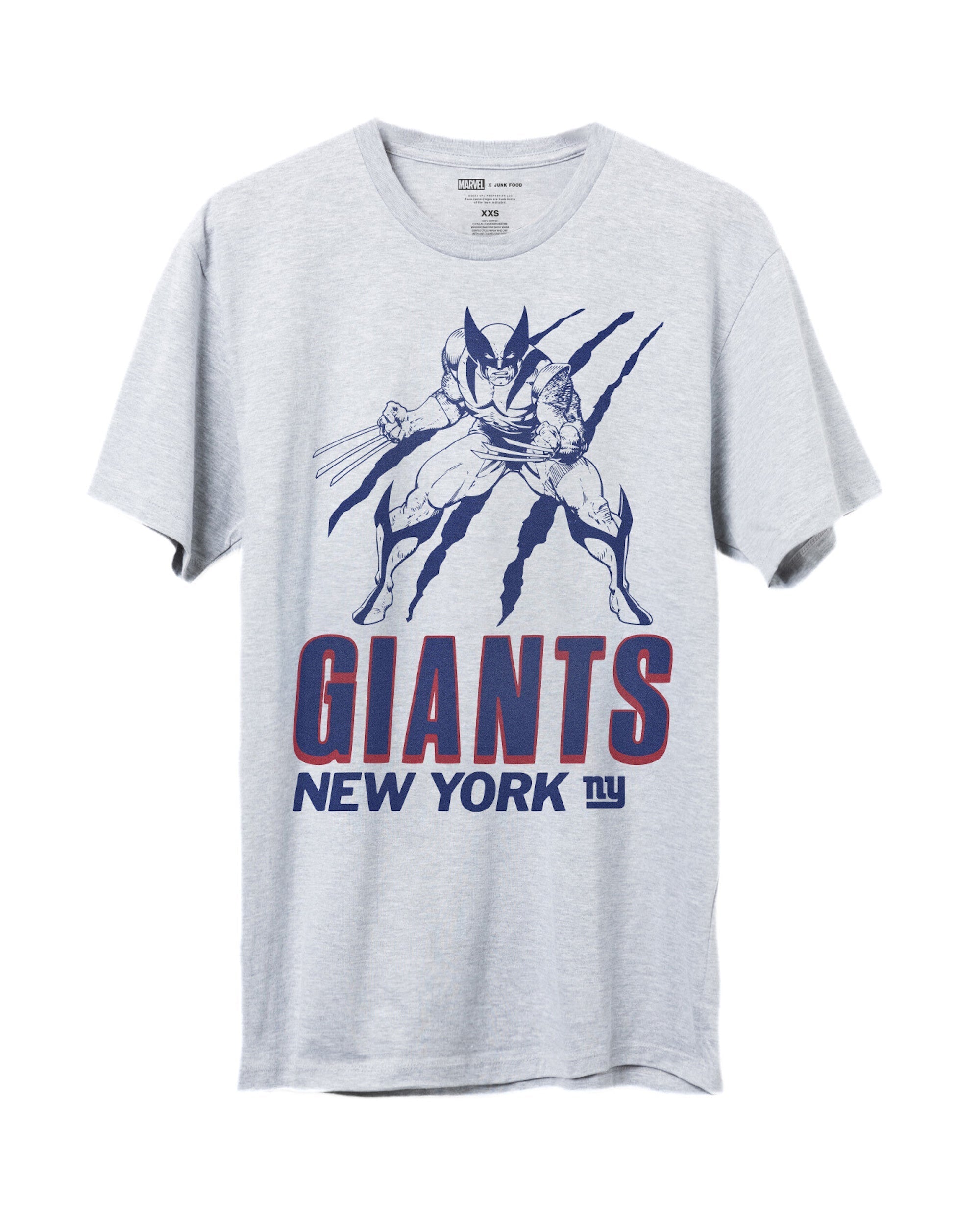 

Футболка Giants Marvel Wolverine Slash Junk Food Clothing, цвет heather grey