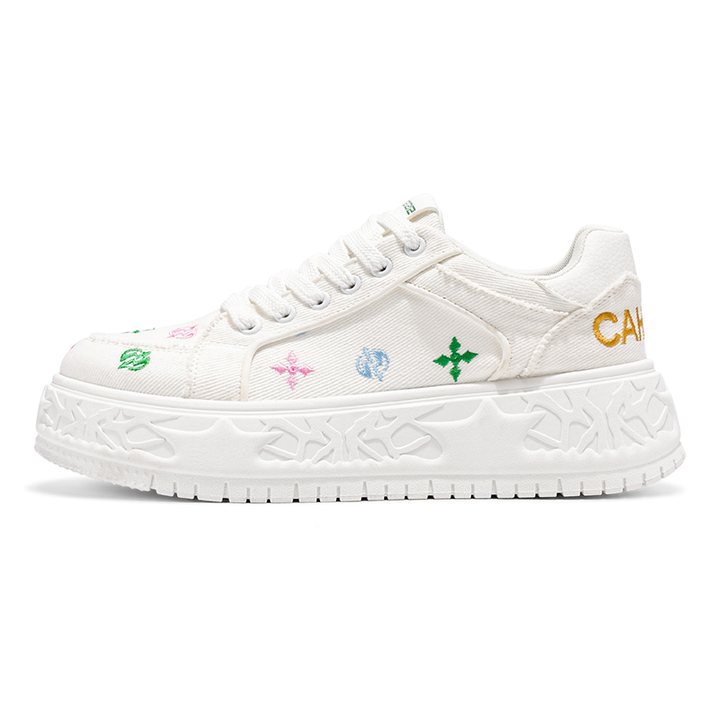 

Износостойкие дышащие низкие повседневные туфли для мужчин Little Daisy, White