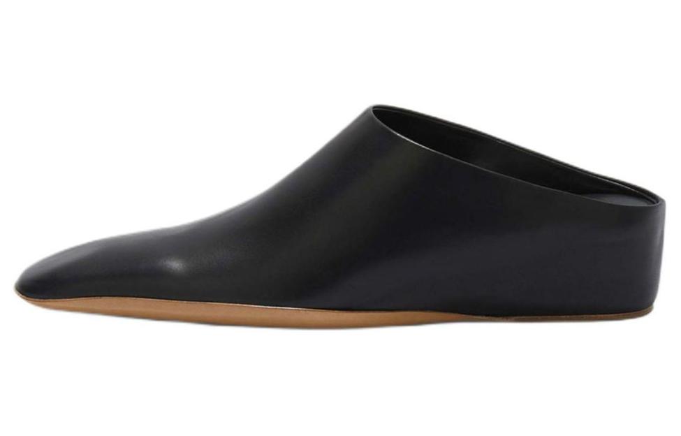 Кожаные мюли с квадратным носком JIL SANDER, Black