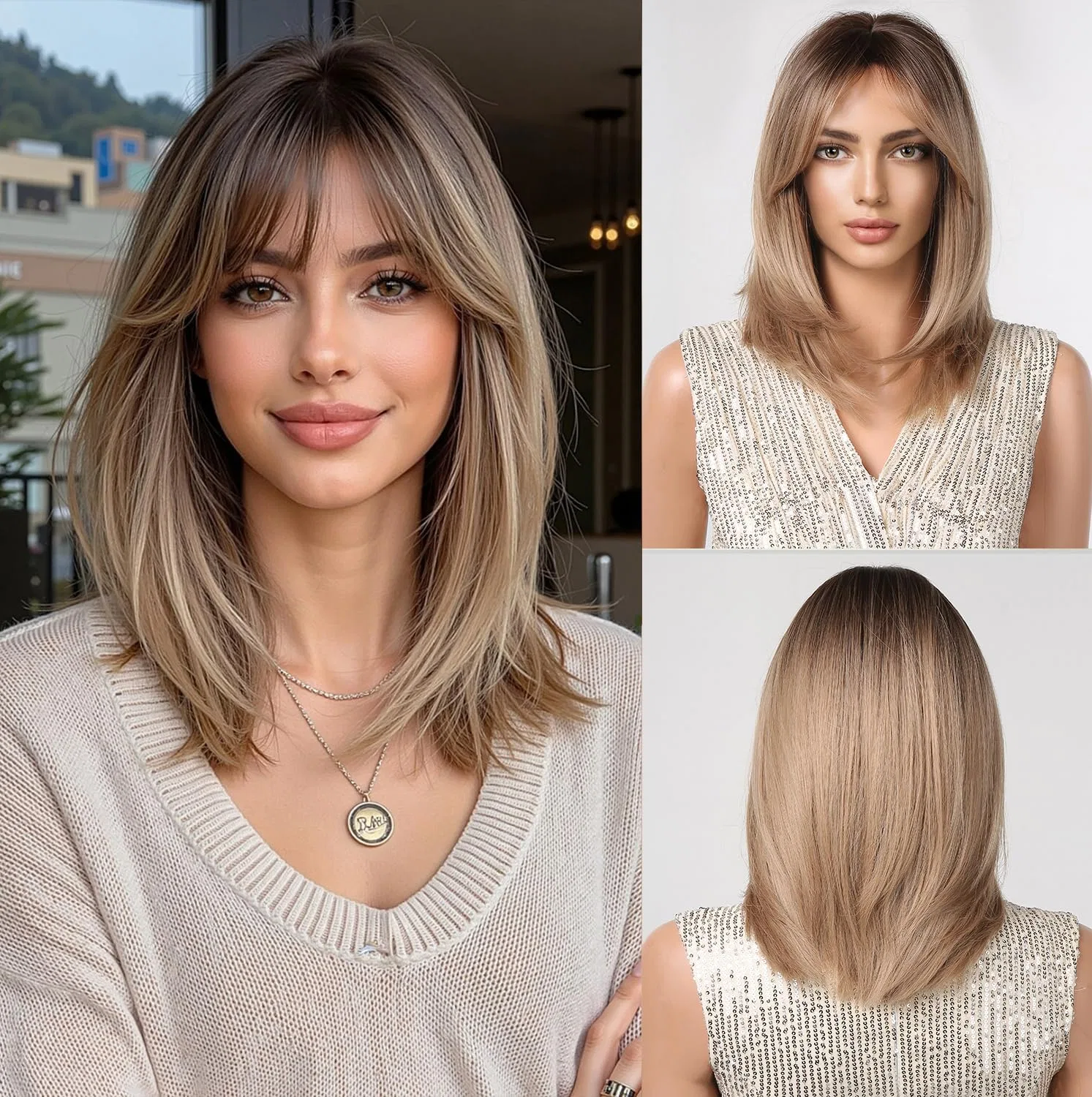 Женский короткий прямой парик-каре «Ombre Blonde Bob» от Esmee Esmee, 2-Ombre Blonde