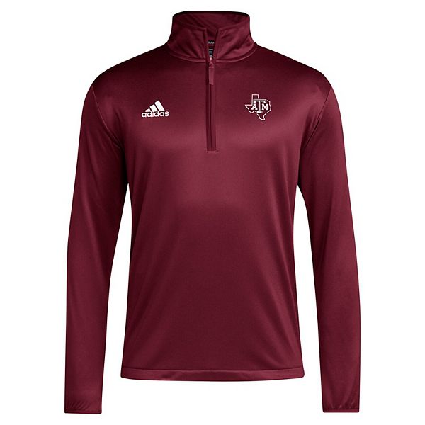 Мужская бордовая толстовка Texas A&M Aggies 2024 Coaches Sideline quarter-zip Adidas — фото 3