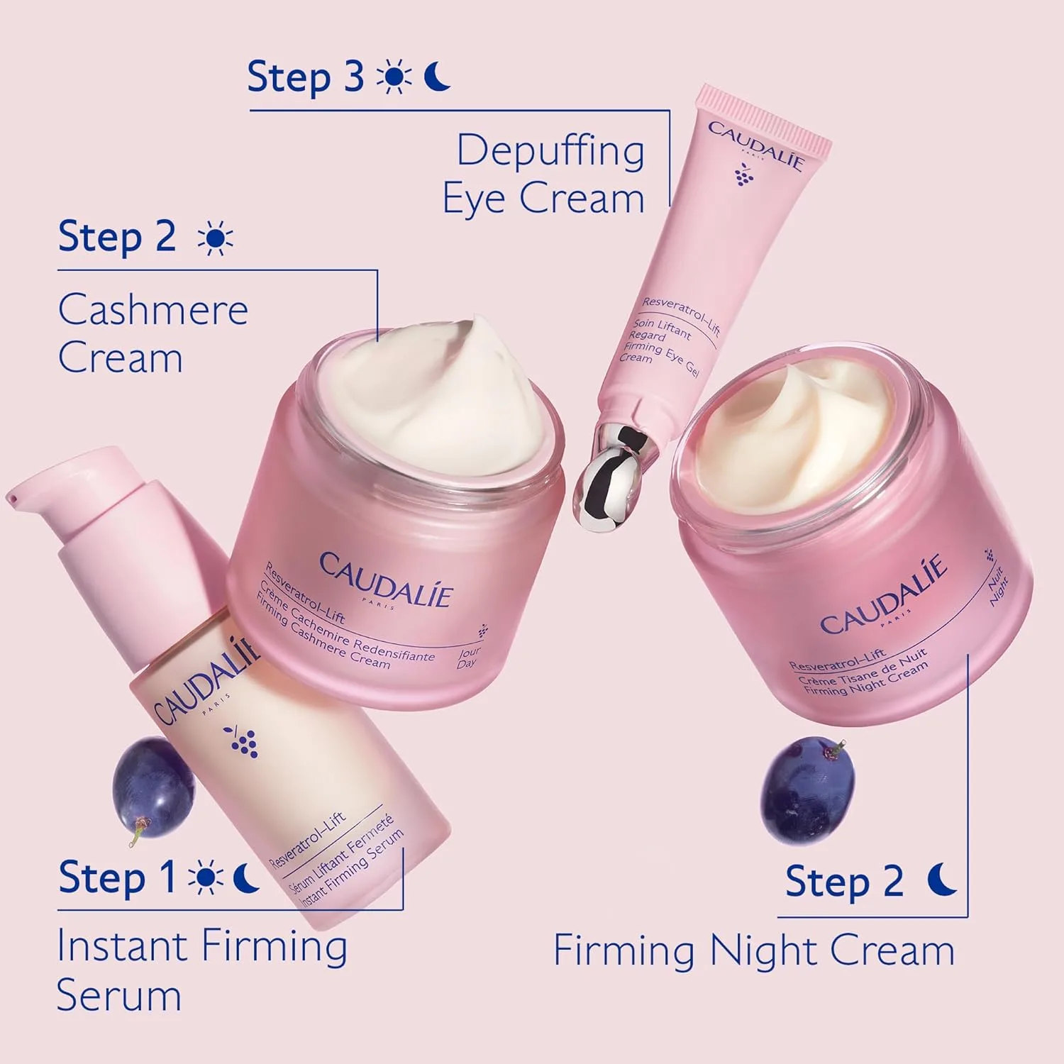 Caudalie Resveratrol-Lift Укрепляющий и обезболивающий гель-крем для глаз с пептидами, гиалуроновой кислотой и веганским коллагеном I - 15 мл — фото 4
