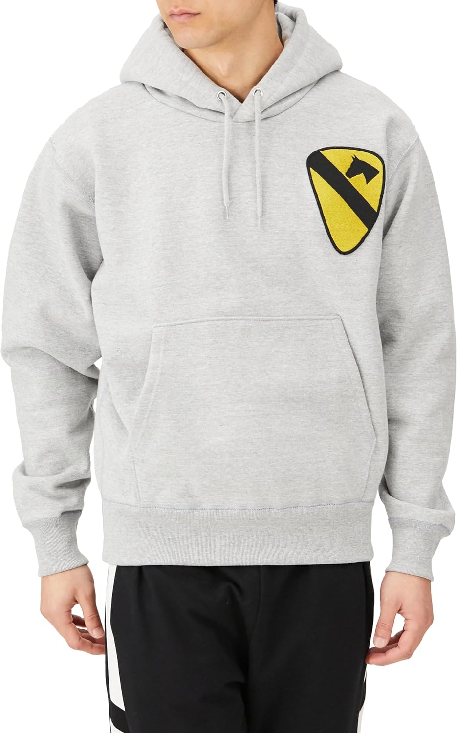 

Толстовка с капюшоном в стиле F, нашивка с гербом армии США, на флисовой подкладке, без капюшона, светло-серый меланж F-Style