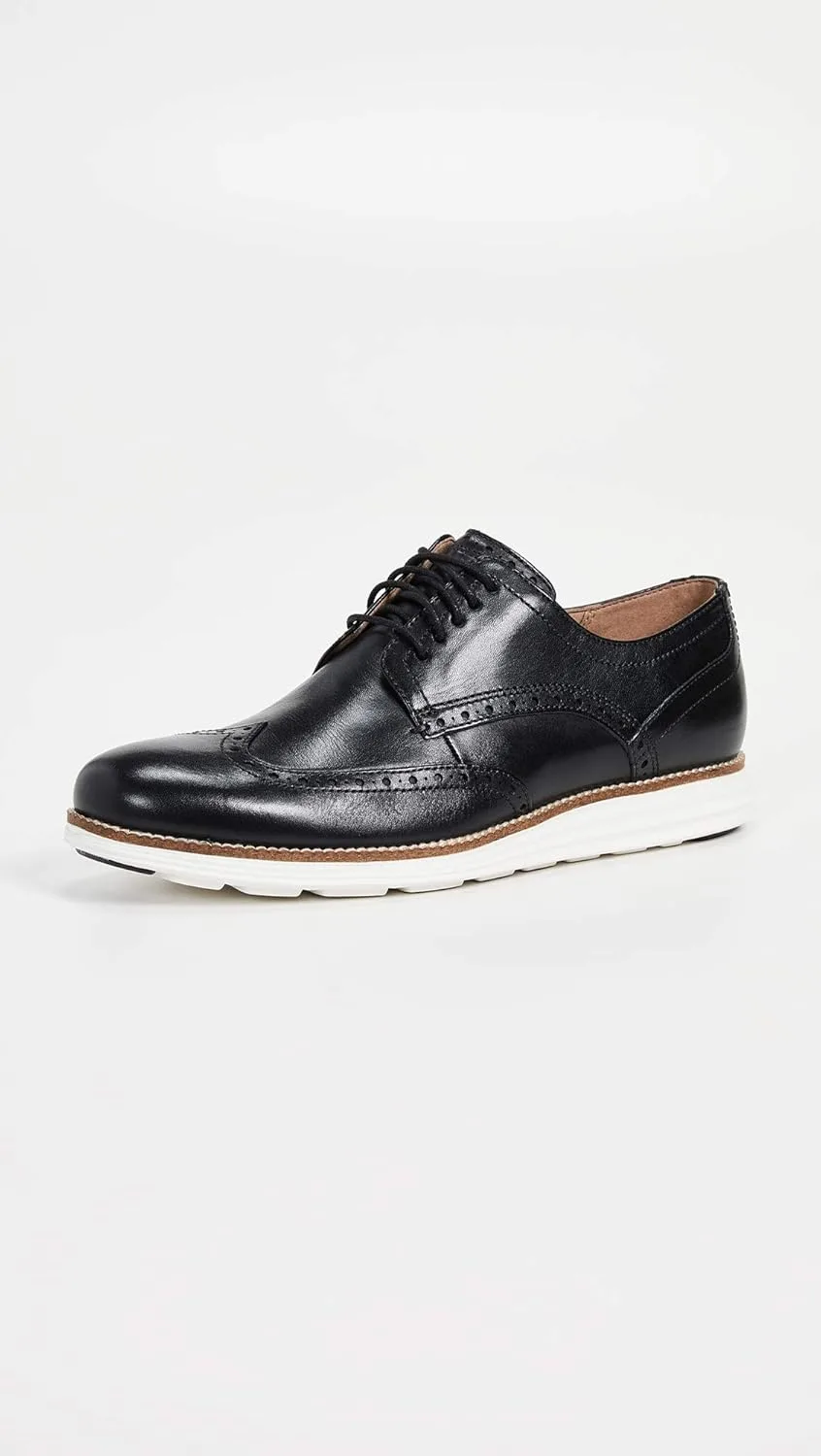 Мужские оксфорды Cole Haan Grand Tour Wingtip, белый/черный — фото 3