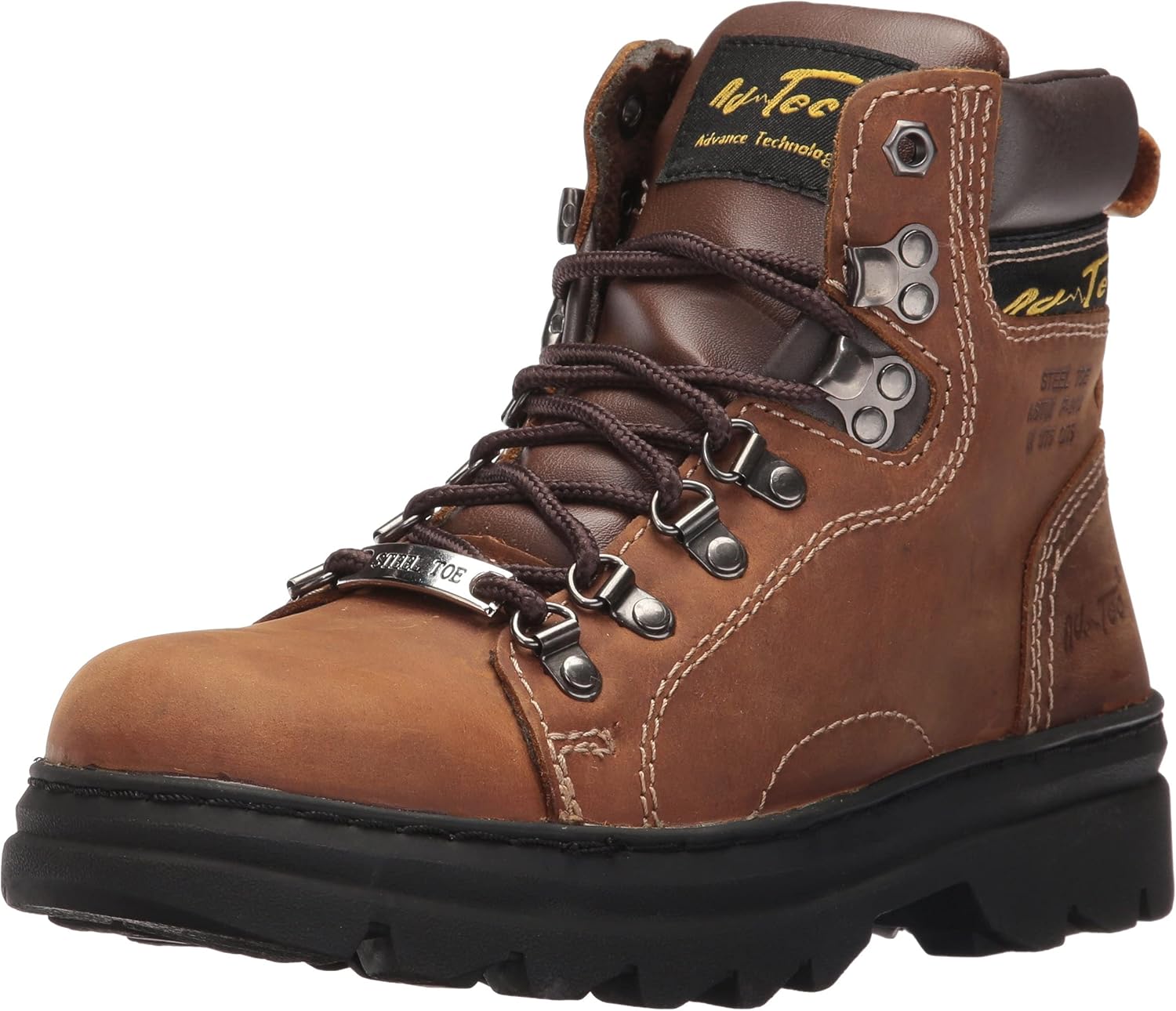 

Ботинки Ad Tec унисекс для взрослых, 6, шнуровка, кожаные, сертифицированные и походные, коричневый