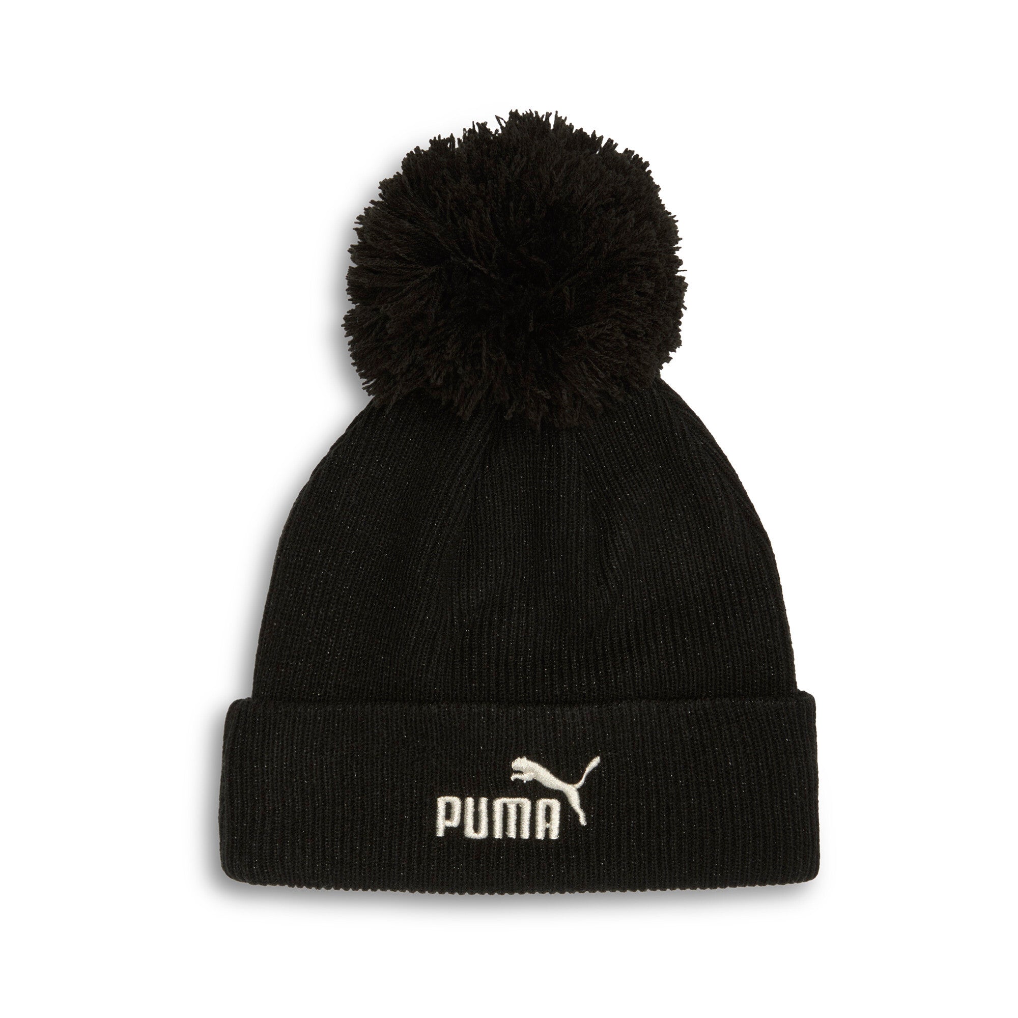 

Женская шапка-бини с помпоном PUMA Ribbed Pom, черный/серебряный