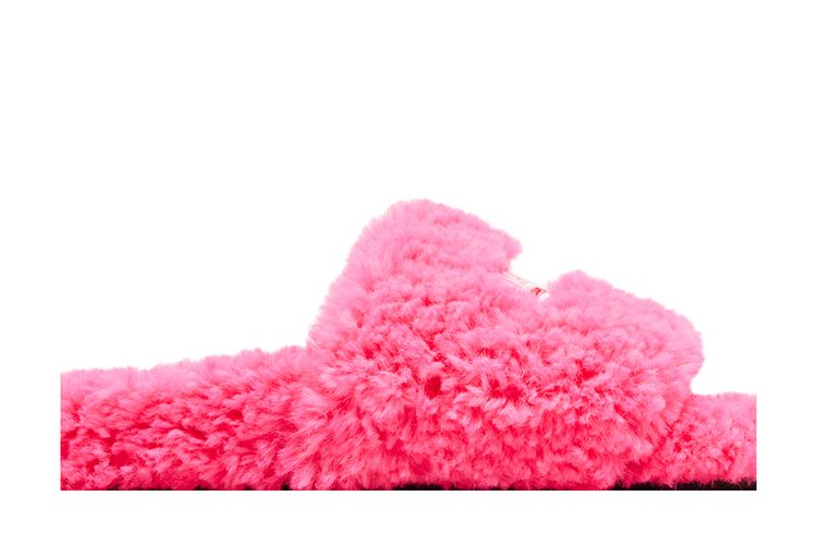 Шлепанцы Balenciaga Wmns Furry Slides 'Faux Fur - Hot Pink', розовый — фото 2
