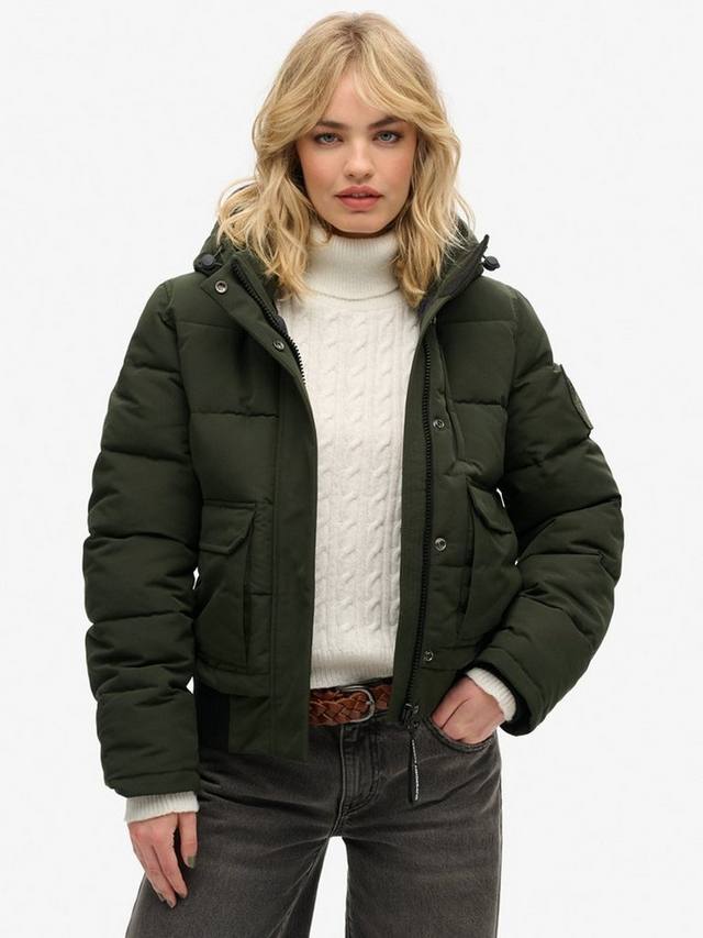 

Эверест утепленная курка-бомбер с капюшоном Superdry, Olive Green