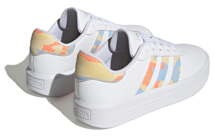 Кеды (WMNS) adidas neo Court Platform 'White Blue Orange' H06298, белый — фото 4