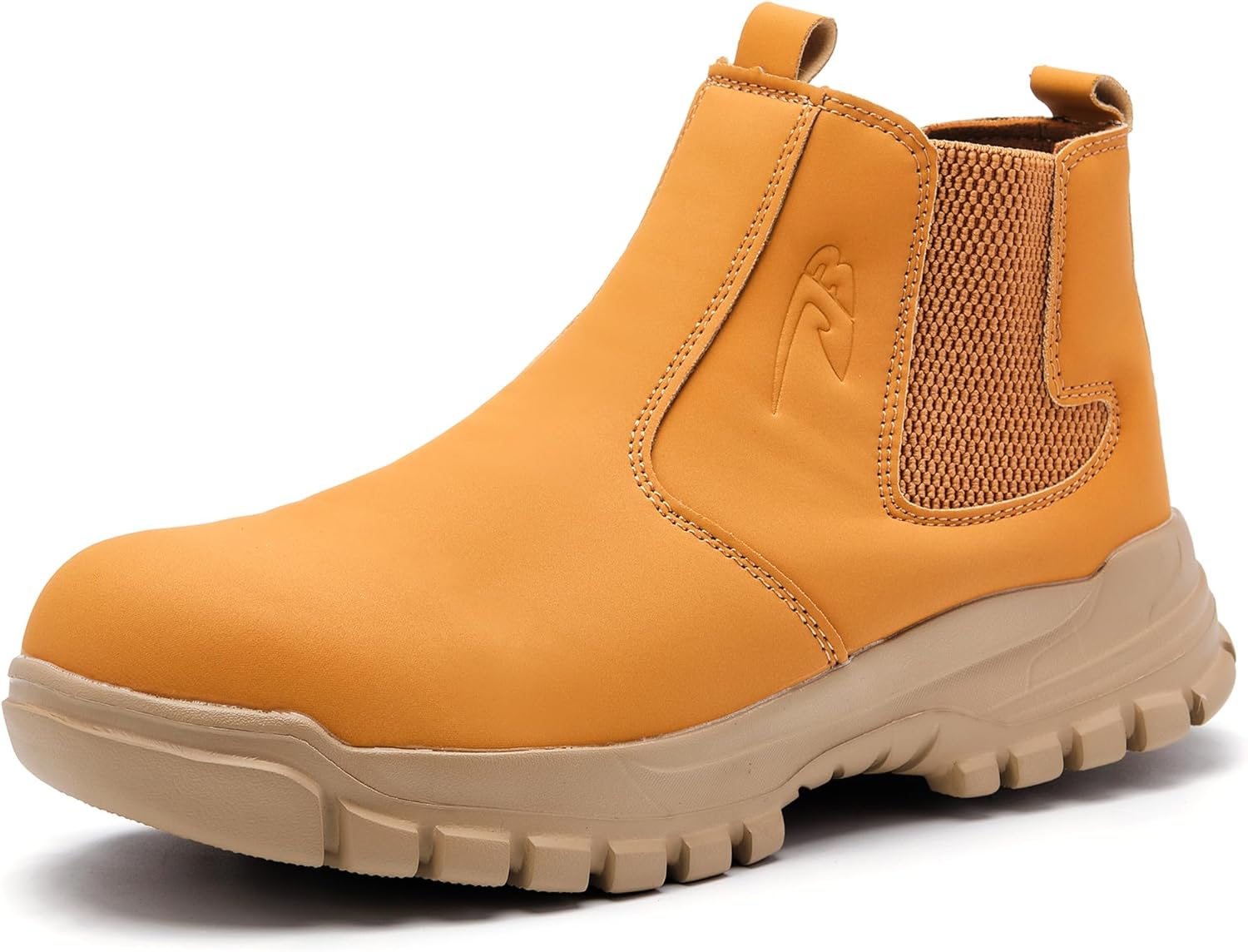 

Мужские ботинки CJSPORX со стальным носком, противоскользящие, кожаные, водонепроницаемые, хаки