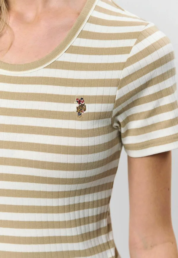 Футболка с принтом uwcarla U.S. Polo Assn., White Pepper — фото 4