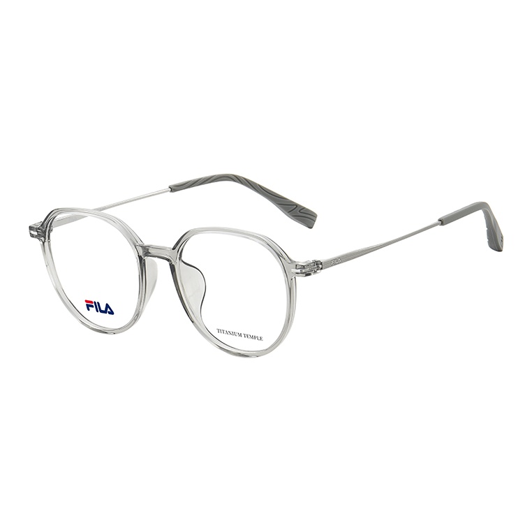 

FILA Титановые очки круглой формы унисекс, 06C5 Transparent Gray Green
