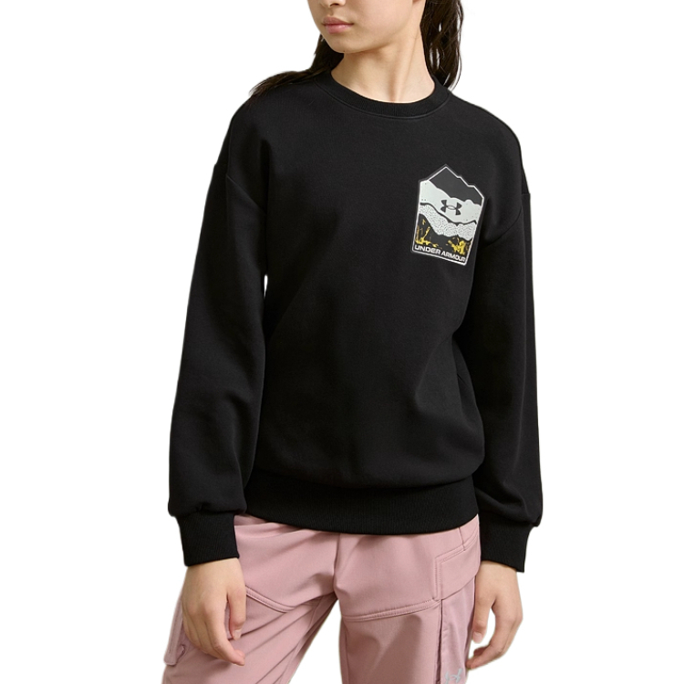 

Свитшот Outdoor Collection FW/AW25 Kids Under Armour, черный