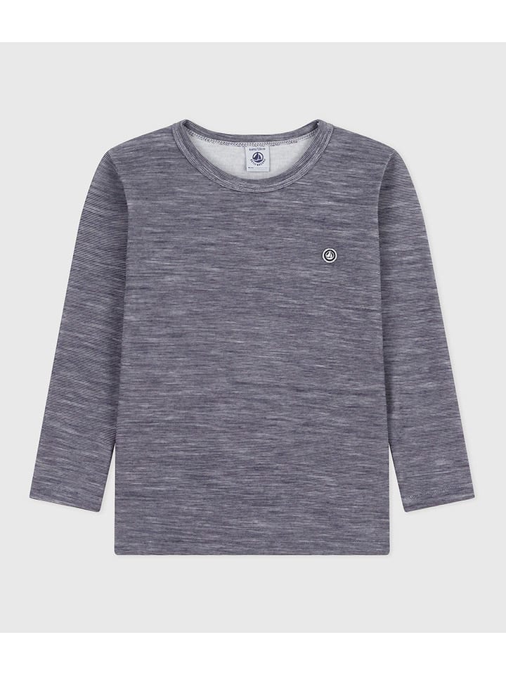 

PETIT BATEAU Футболка с длинными рукавами антрацитового цвета