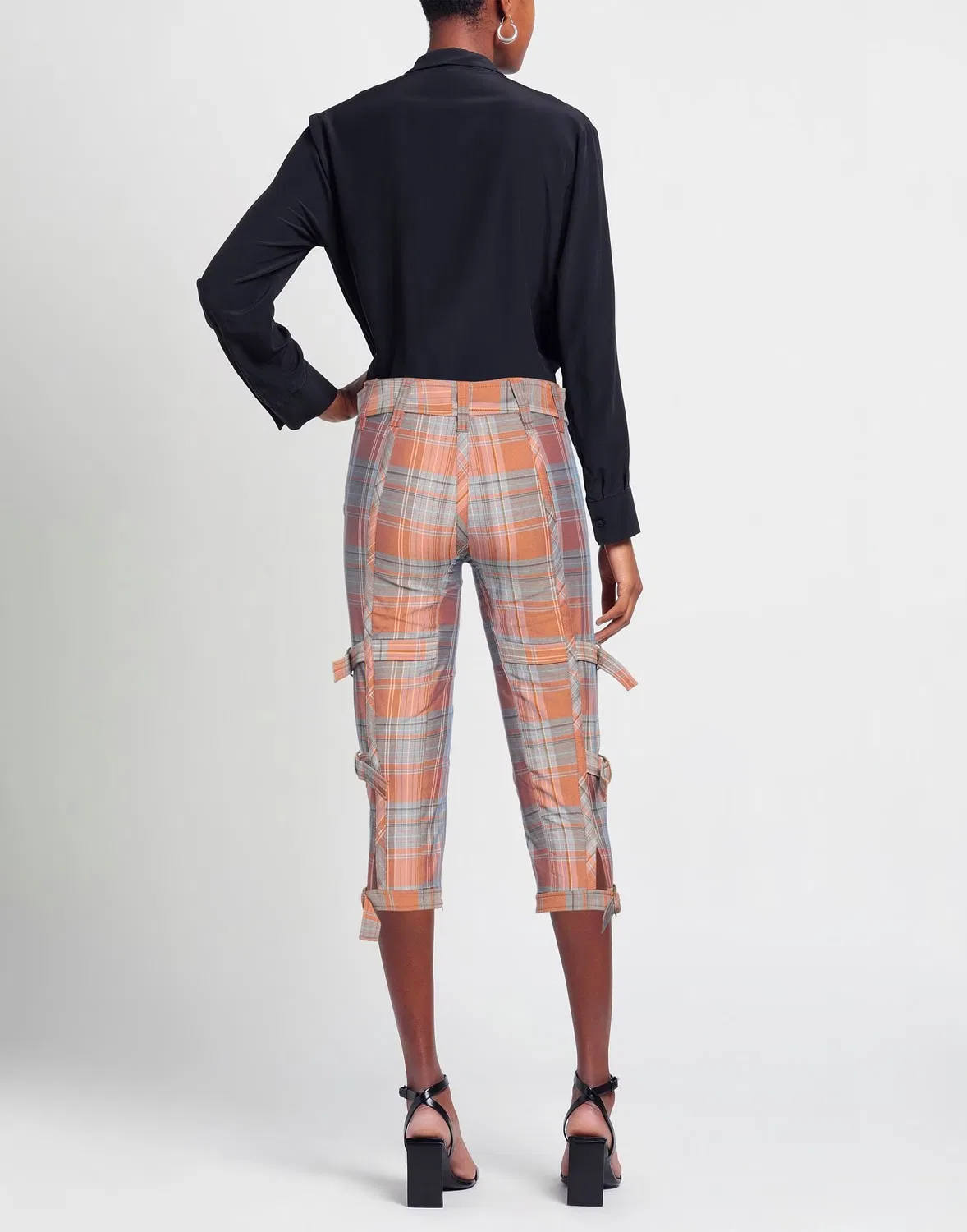 Брюки в клетку ACNE STUDIOS цвета ржавчины — фото 3