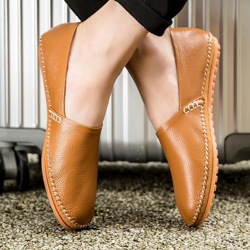 Туфли мужские кожаные TAYGUM, модель Loafers, коричневый — фото 4