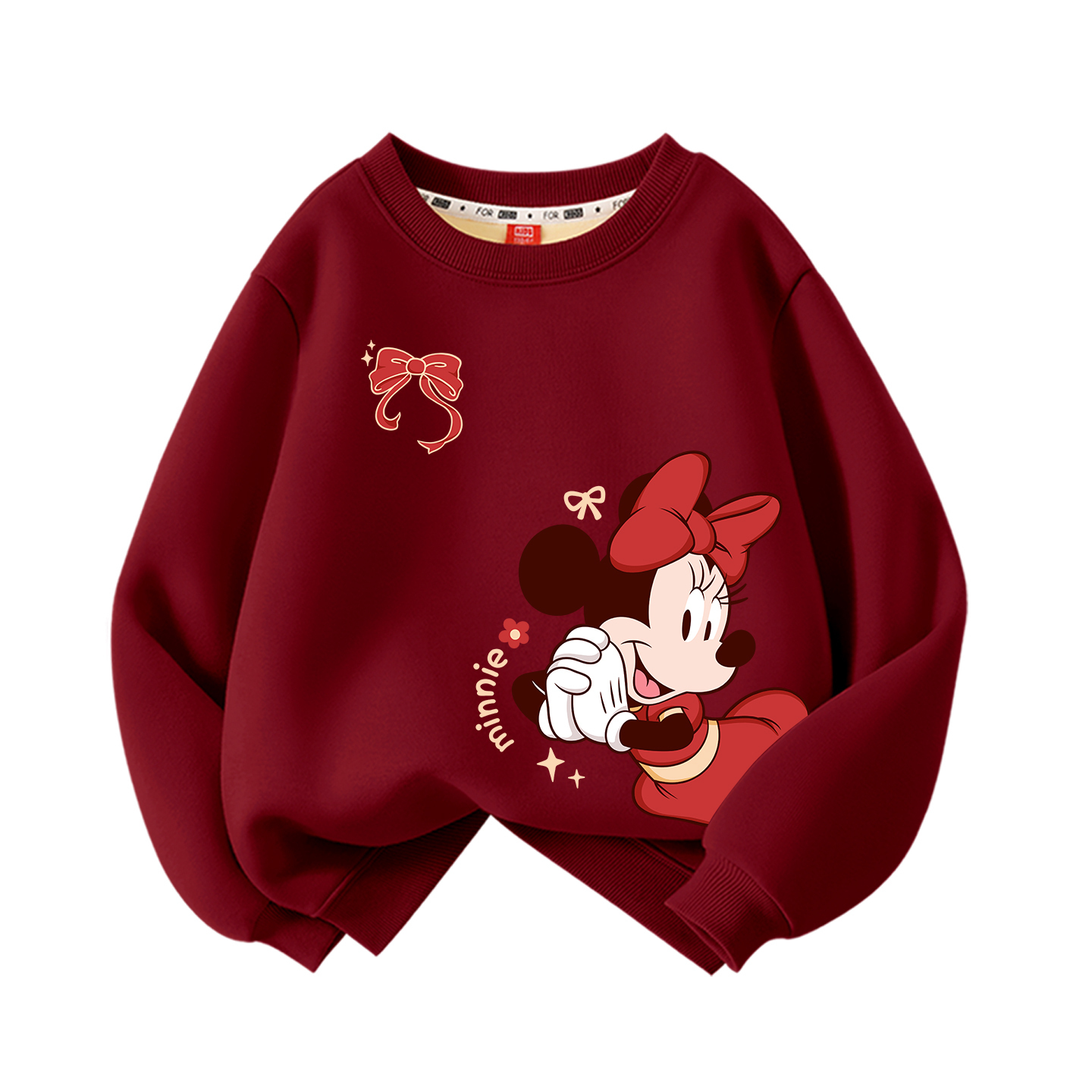 Детский свитшот Disney, [thickened and fleece-lined]di loafers pony k бордовый — фото 3