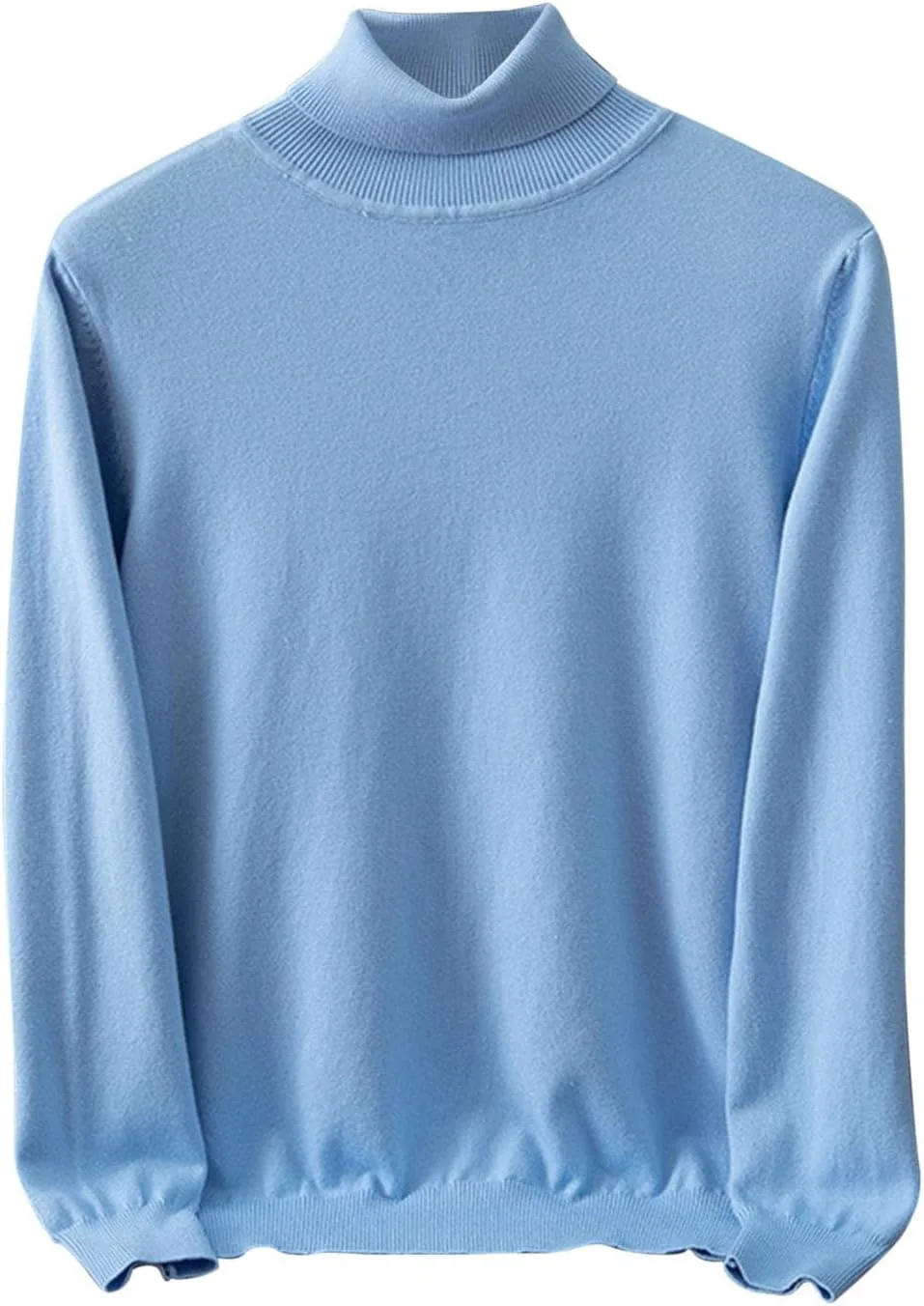 

Мужской водолазка свитер slim fit вязаный легкий однотонный с длинным рукавом