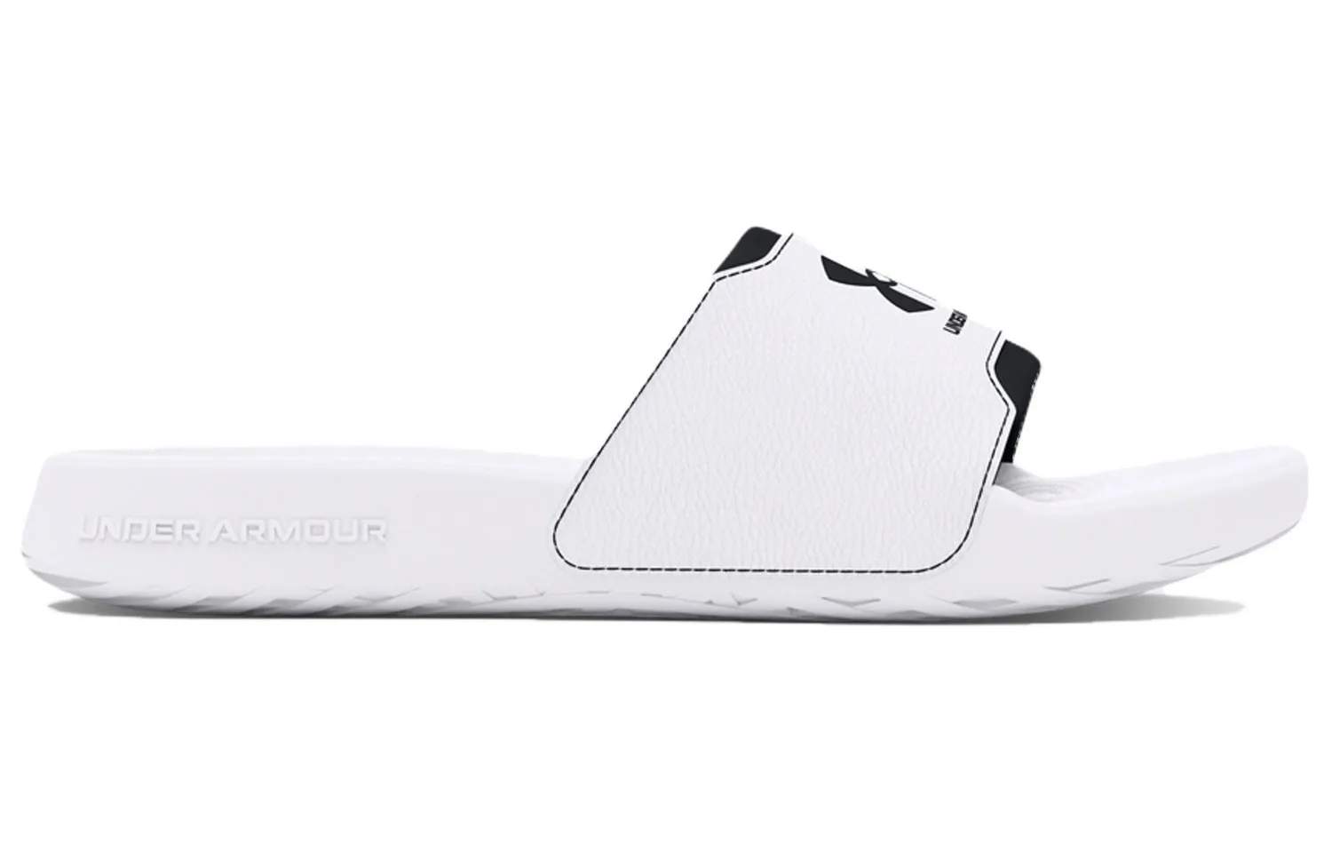 Under Armour Ignite Slide Slippers мужские черно-белые — фото 3