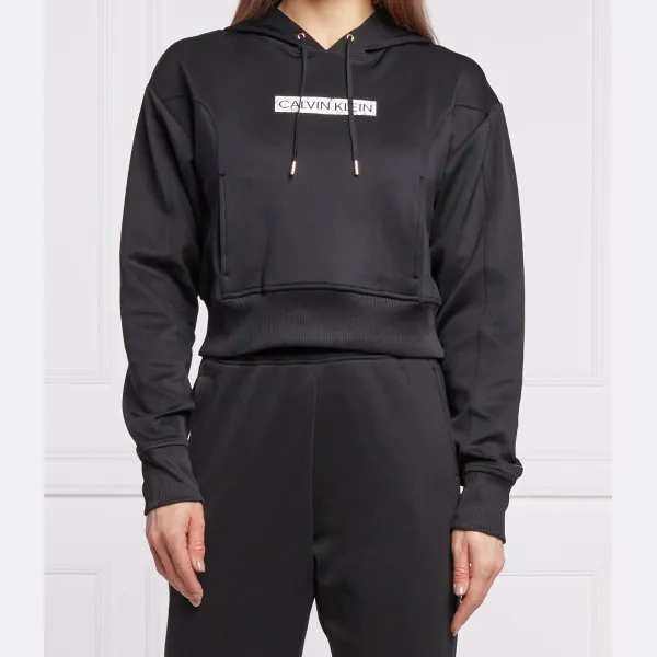 

Укороченная толстовка Calvin Klein, черный