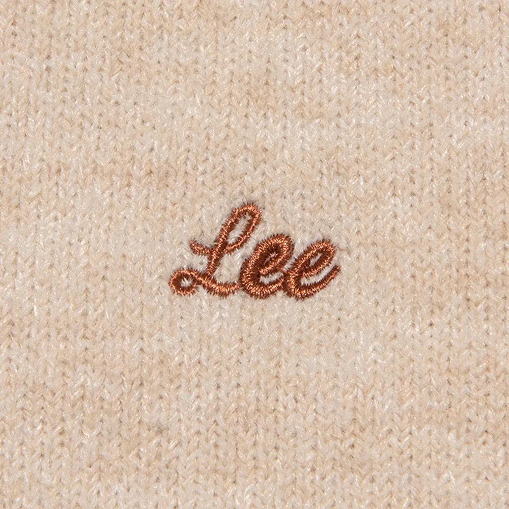 Детский пуловер Lee Kids с высоким воротником бежевый — фото 4